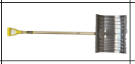 Лопата ZINLER снегоуб. алюминиевая(движок) с дер. чер. 960 мм и ручкой