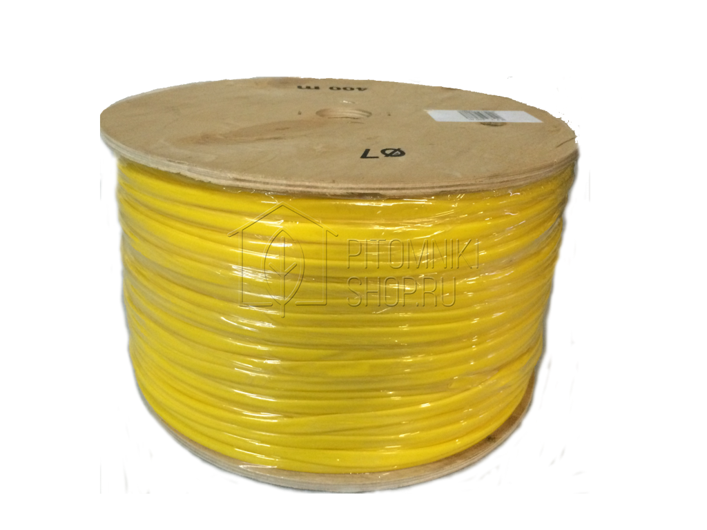 Завязки эластичные 7 мм, 400 м, желтые