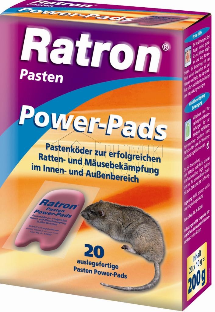Приманка от крыс и мышей мягкая, Ratron, в пакетах порционная, 20*10г