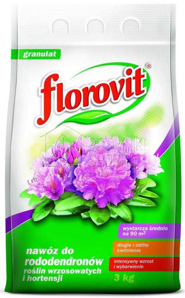 Удобрение FLOROVIT для рододендронов, азалий, вересковых растений и гортензий 3 кг