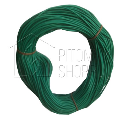 Завязки эластичные 4 мм, 320 м, зеленые, катушка