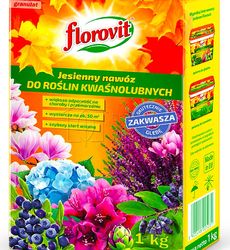 Удобрение FLOROVIT осеннее для голубики, брусники, черники и др. кислотолюбивых растений, пачка 1 кг