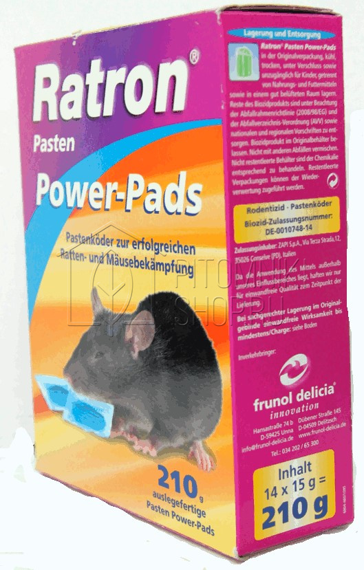 Приманка от крыс и мышей мягкая , Ratron, в пакетах порционная, 14*15 г в коробке
