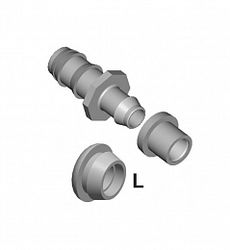 Штуцер с уплотнительным кольцом D.16 Plast Project (2924.016L)