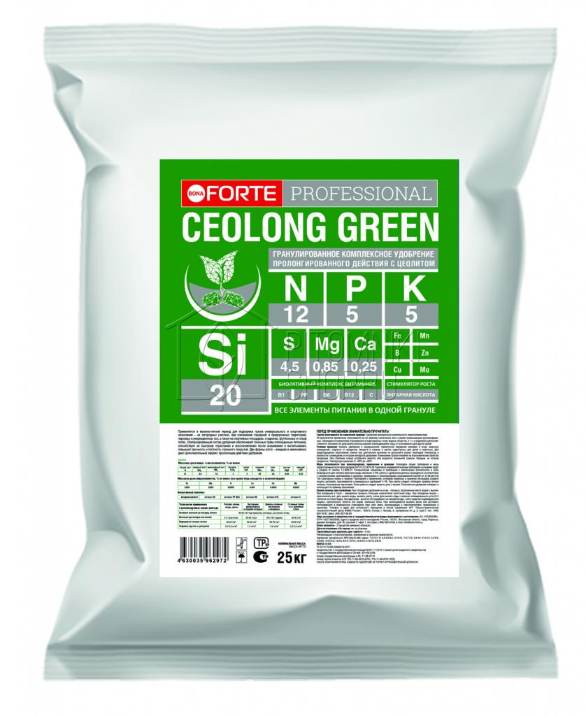 Удобрение Bona Forte гранулированное пролонгированное Ceolong Green, 25 кг