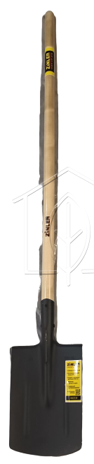 Лопата ZINLER штыковая прямоугольная с деревянным черенком 1400 мм
